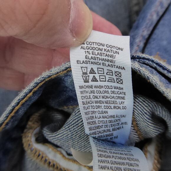 Lucky Brand Jacket Womens SZ S Denim Jean Tomboy Trucker Distressed Classic - Picture 8 of 13